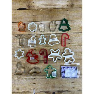 Cookie Cutters Lot Christmas Heart Umbrella Car Apple Star Hand Holiday